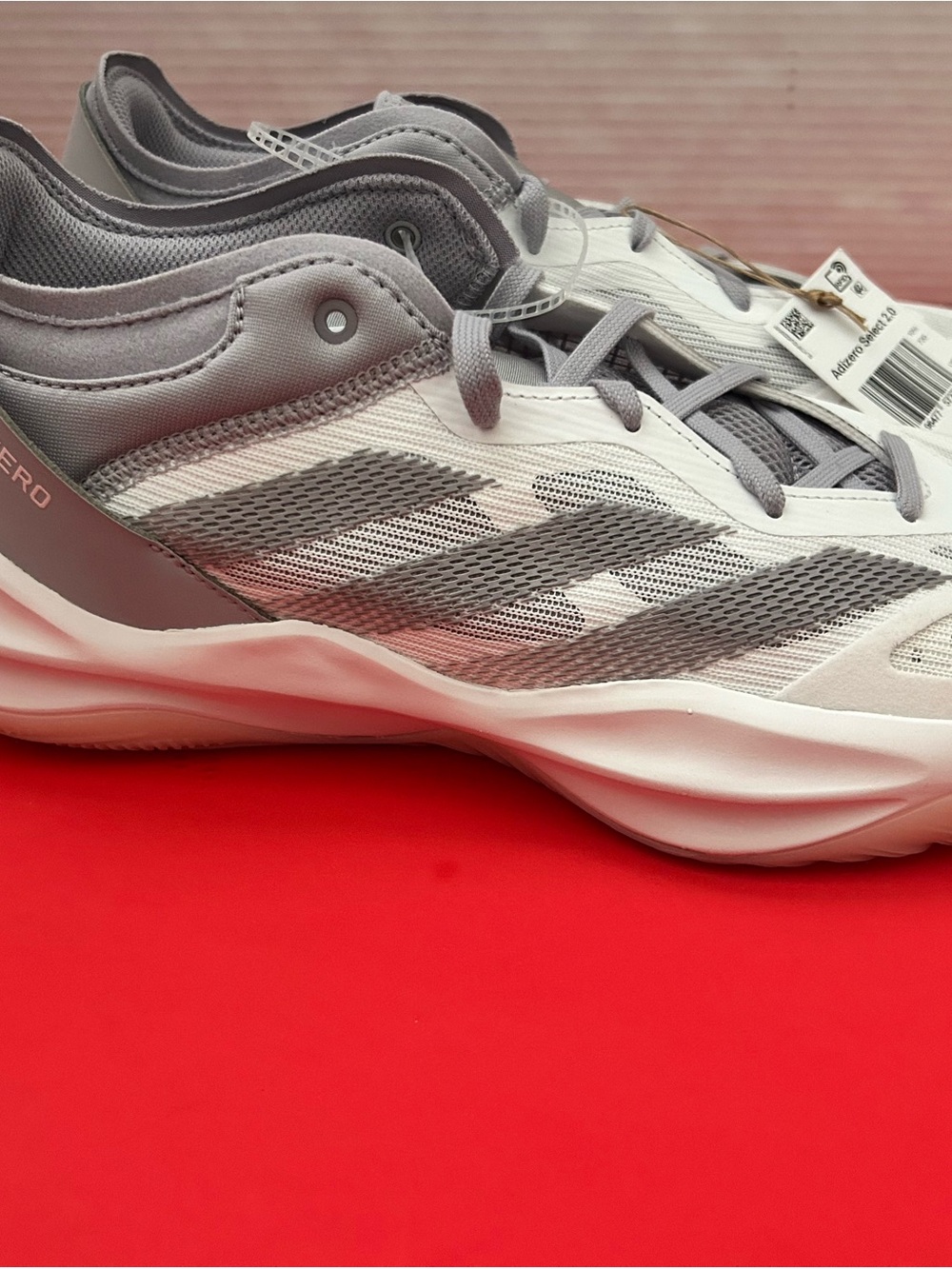 Adidas Adizero Select 2.0 Lightstrike Low,Men Size 11, White/Gray, IG6684, NWT
